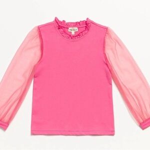 Girls Size 10 Finding Foxtale Pink Long Sleeve Kids Blouse